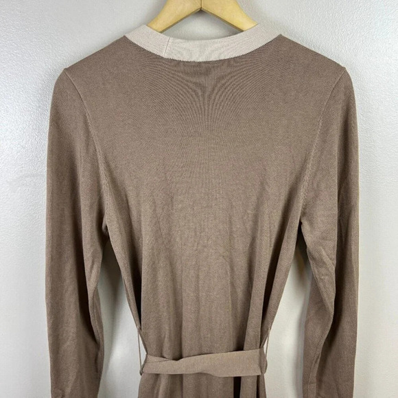 Cabi Genteel Sweater Cardigan Size Medium Long Duster Button Front l Brown 6161 - Picture 7 of 9
